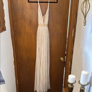 Elegant Cream Evening Gown